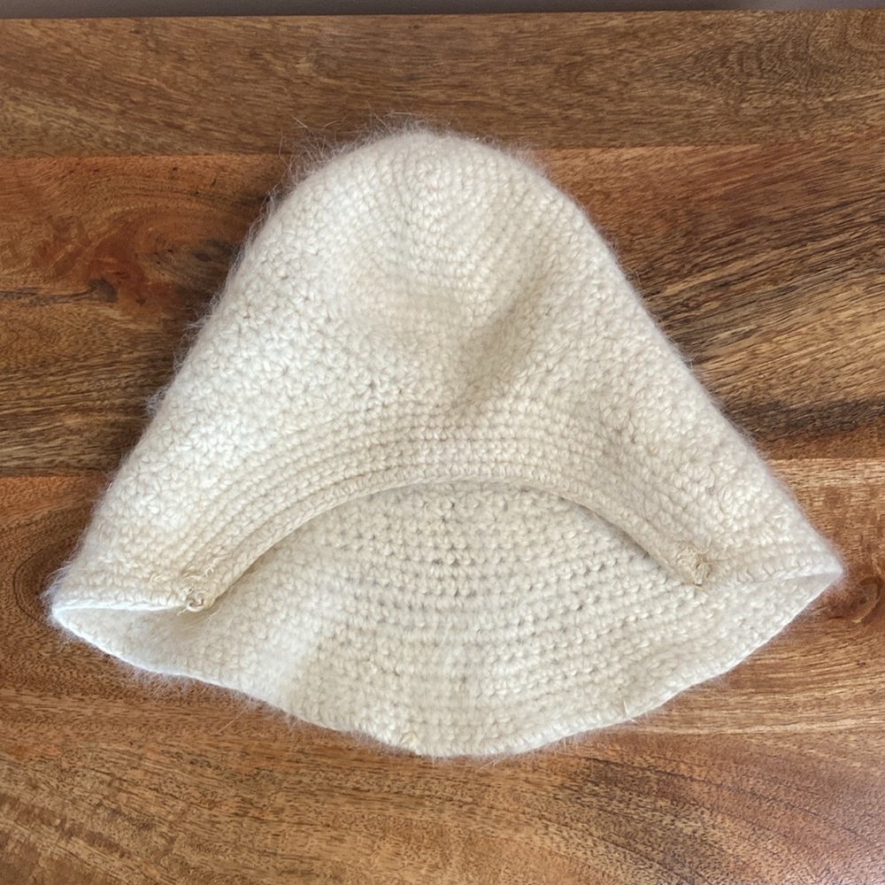 VTG 60’s Ivory Mohair Floppy Hat - Picture 8 of 13
